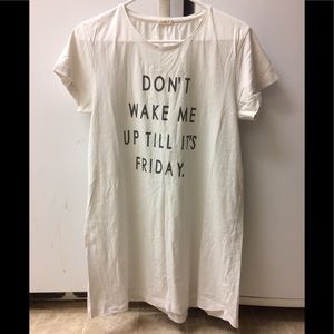 Long sleep shirt Large Don’t wake me t shirt dress